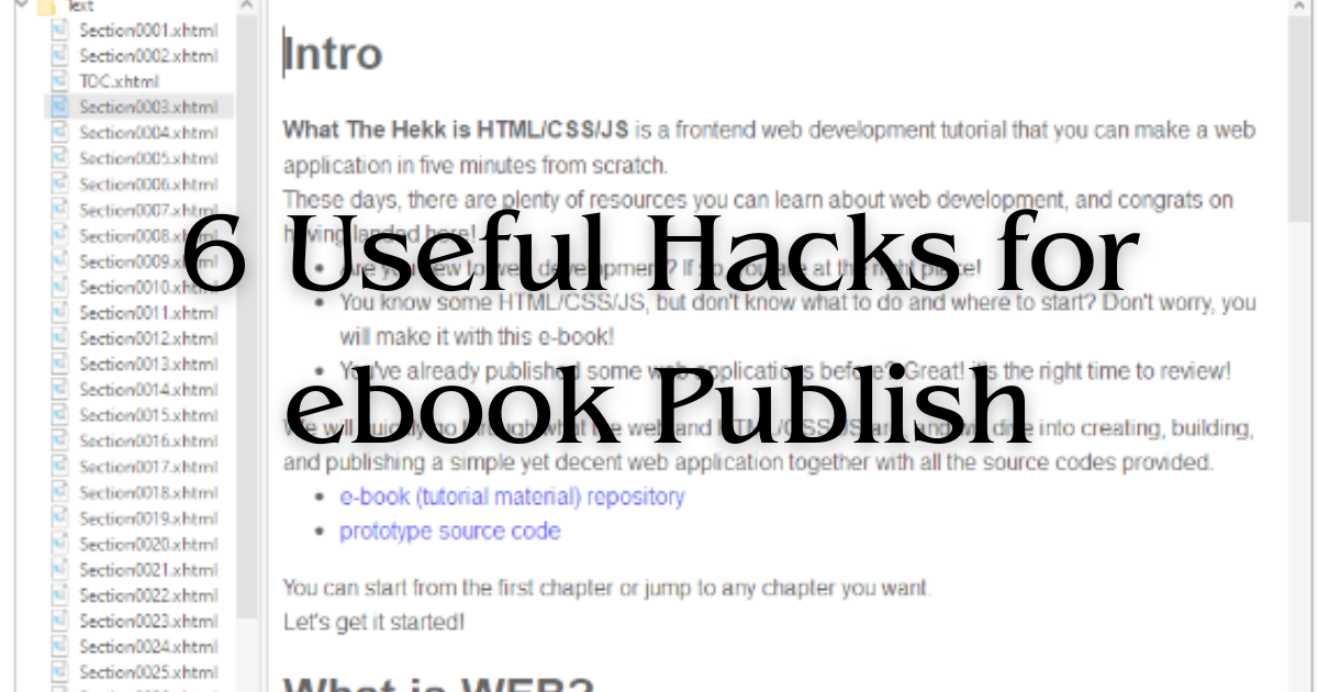 6 Useful Hacks for ebook Publish