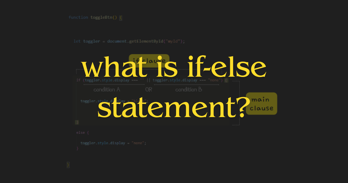 what is if-else statement?
